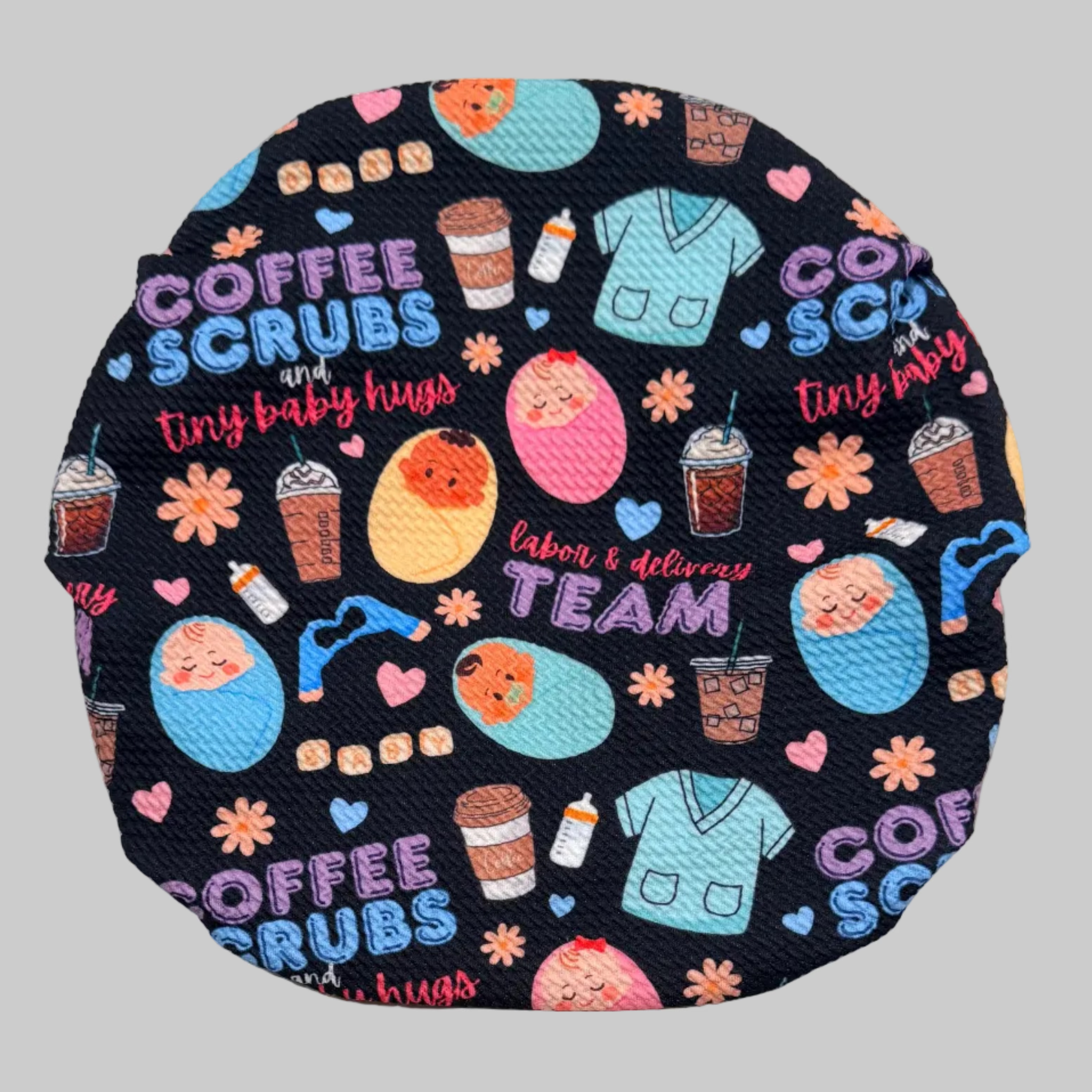 Coffee, scrubs and tiny baby hugs (black)
